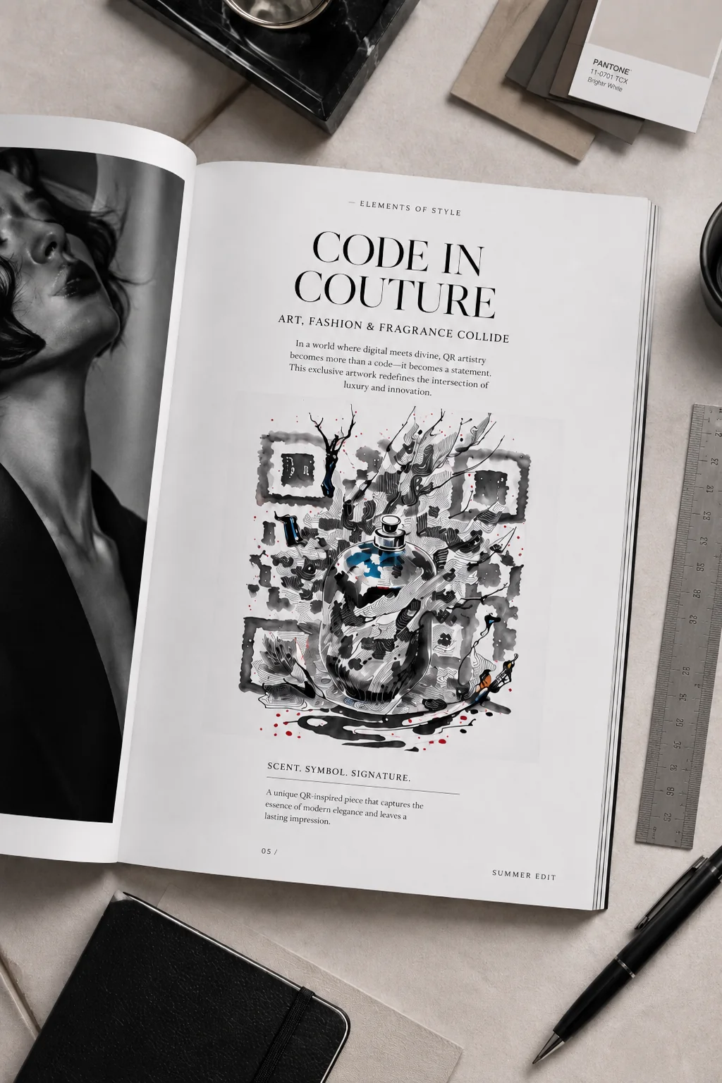 Editorial Design QR code example