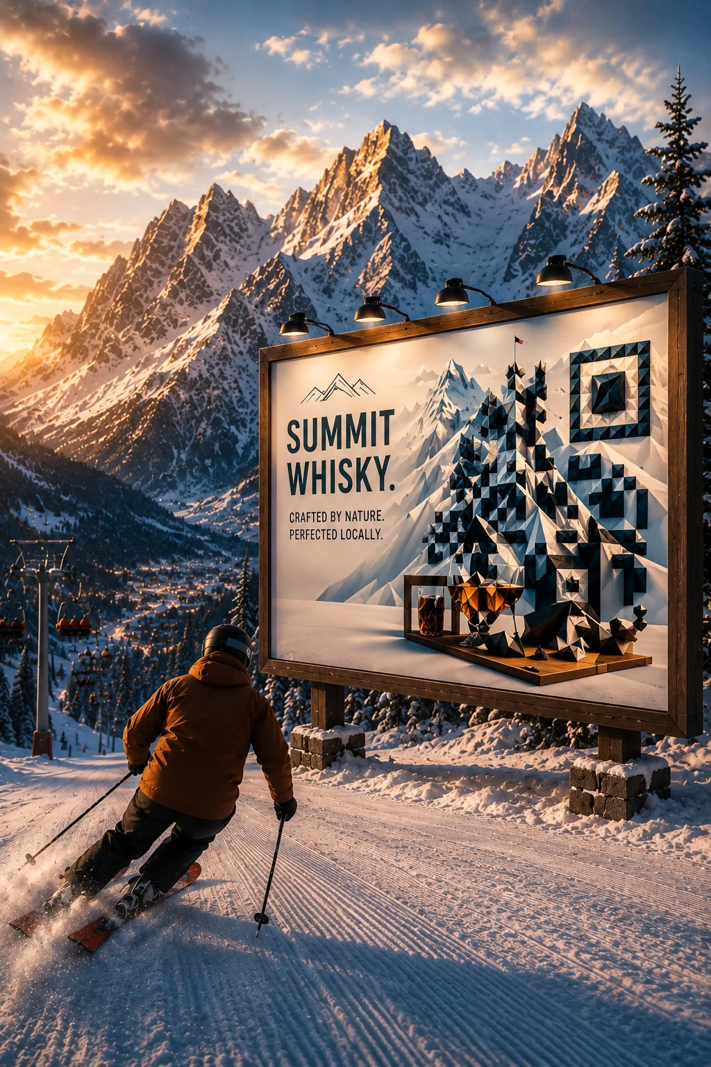 Outdoor Advertising QR code example
