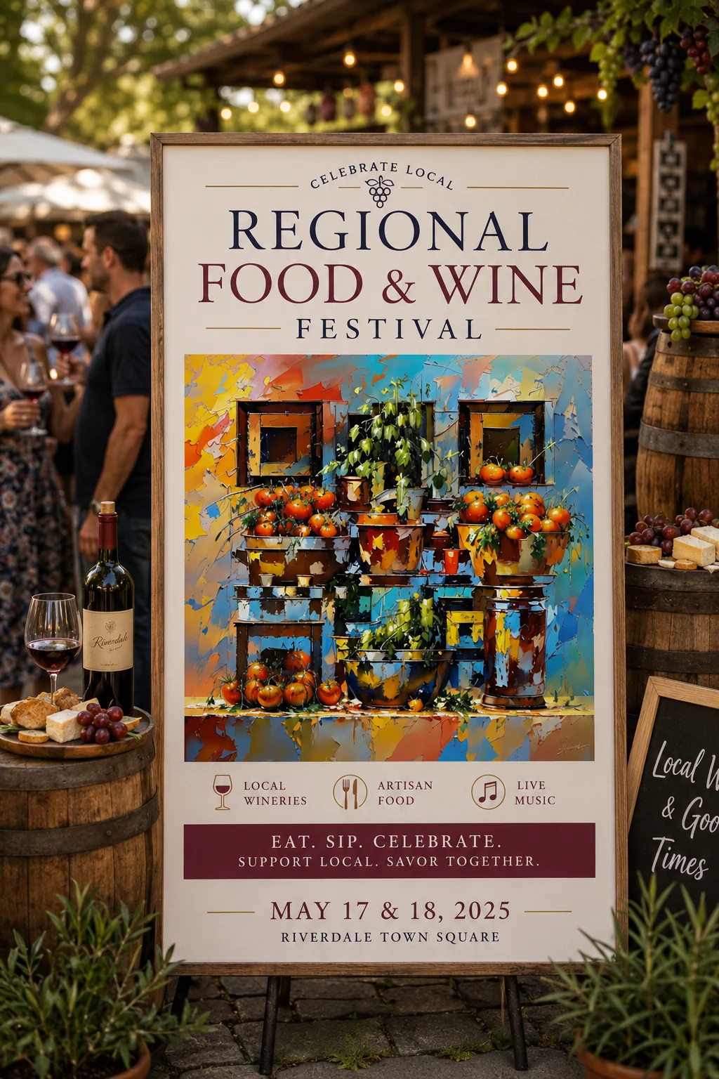 Wine & Gourmet QR code example